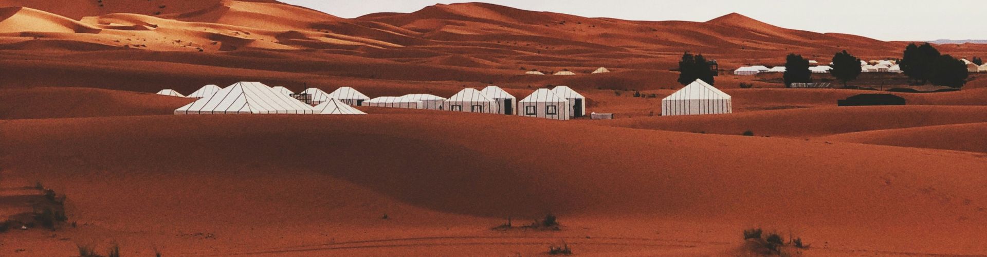 Wüste Gobi typisches camp in der merzouga wüste
